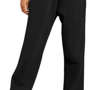 Women's Wide Leg Sweatpants Fleece Lined Baggy Straight Leg Lounge Pants Fall Outfits Athletic Joggers with Pockets