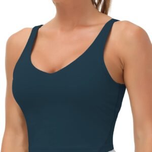 Womens' Sports Bra Longline Wirefree Padded with Medium Support