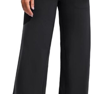 Wide Leg Pants Woman Yoga Pants with Pockets Stretch Loose Casual Lounge Sweatpants Petite/Regular/Tall