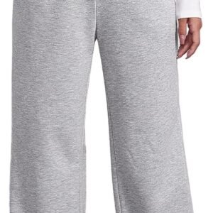 Wide Leg Sweatpants for Women Elastic High Waisted Drawstring Loose Pants with Pockets