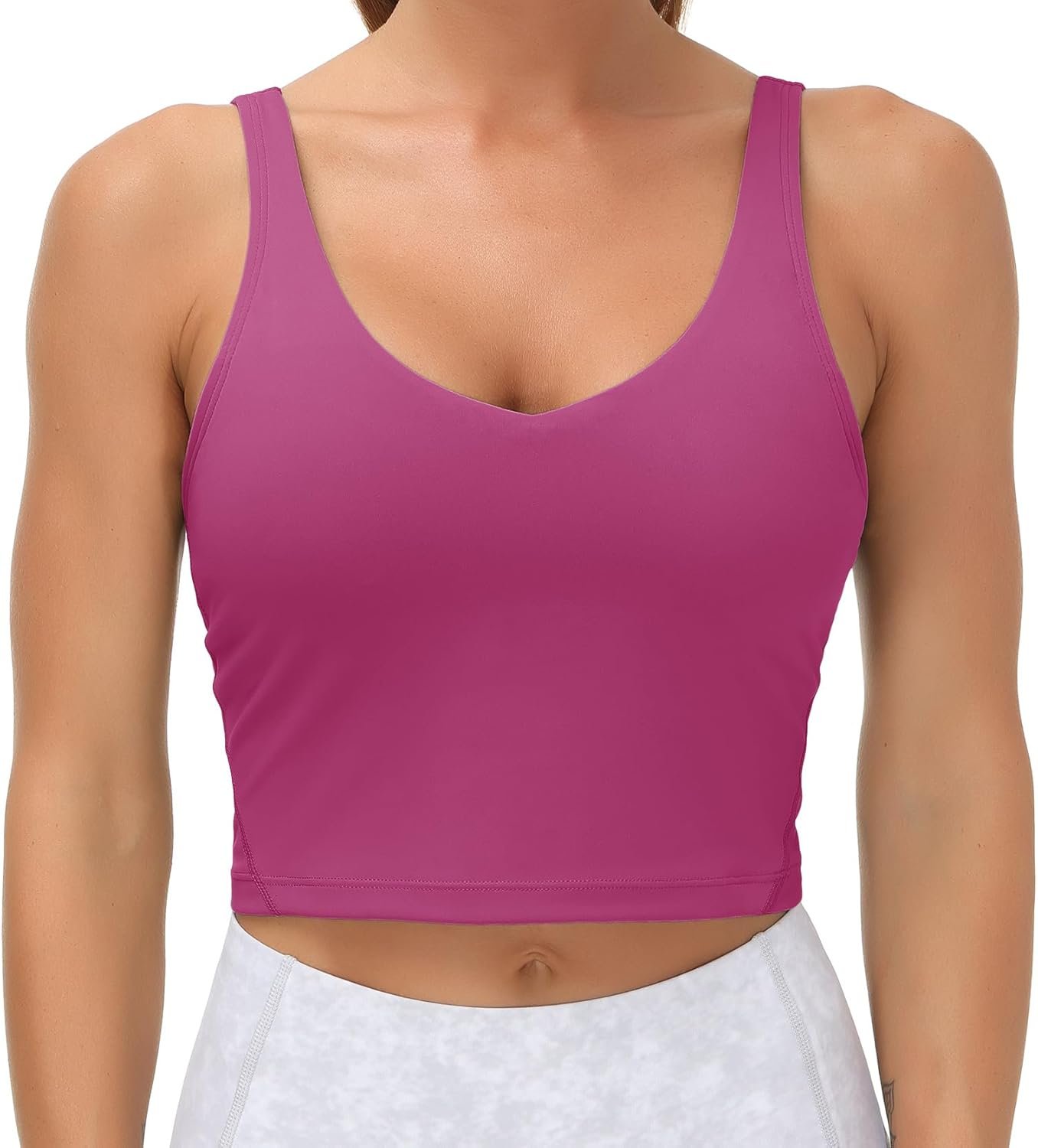 Womens' Sports Bra Longline Wirefree Padded with Medium Support