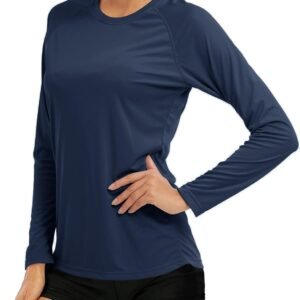 Women's Long Sleeve Shirts UPF 50+ Sun Protection Shirts for Hiking Fishing Workout Rash Guard
