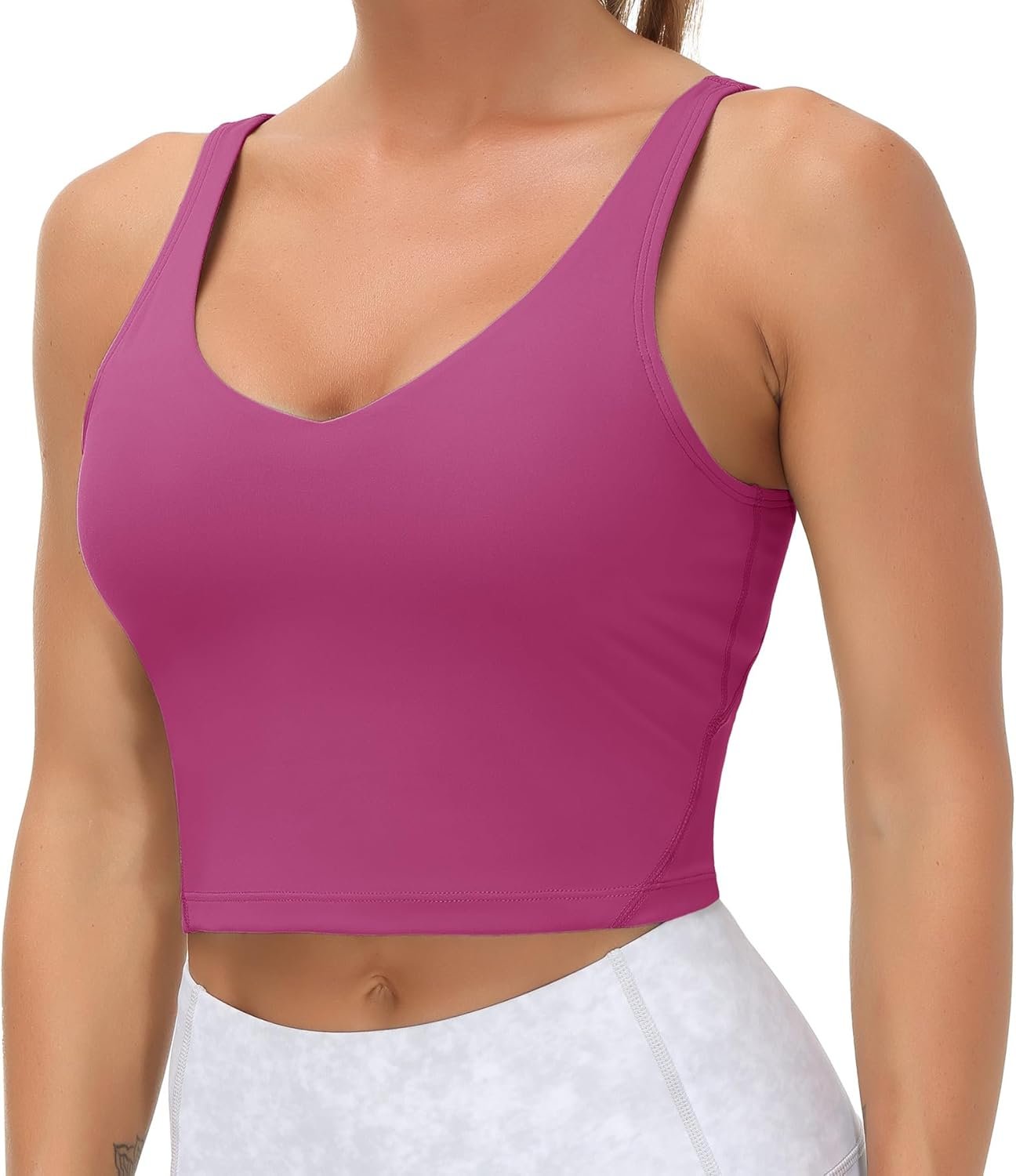 Womens' Sports Bra Longline Wirefree Padded with Medium Support - Image 2