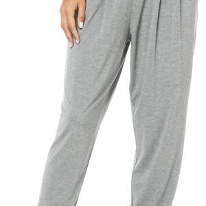 Womens Yoga Pants with Pockets - Viscose Made from Bamboo, High-Waist Joggers Sweatpants Lounge Pajama Bottoms